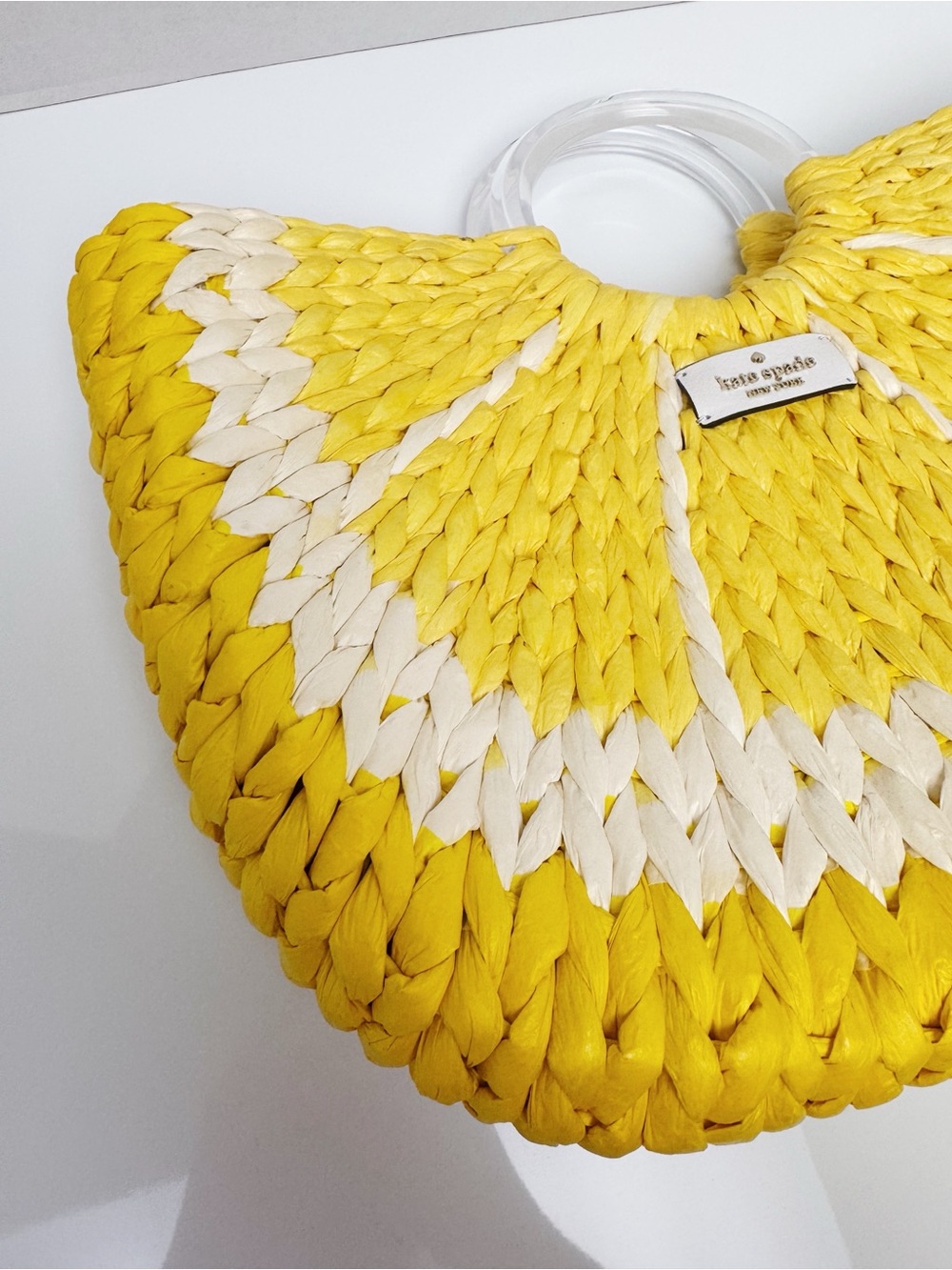 Kate Spade - Lemon Raffia Handbag - Picture 3 of 9